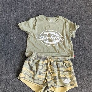 Dickies Olive Green Camo Pajama Set
